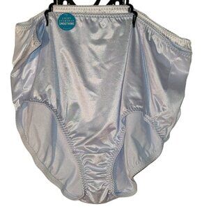 Vanity Fair Women's Briefs 2-pair Size 5X Light Blue and White ~ New With Tags